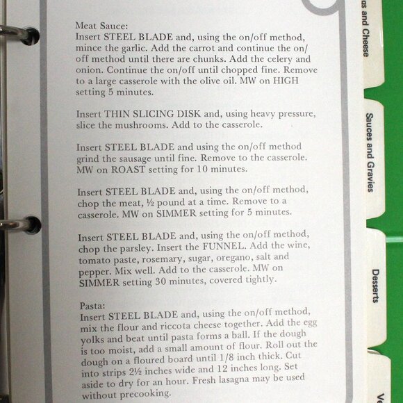 The Food Processor & Microwave Oven Cookbook Printed 1978 - Picture 11 of 12